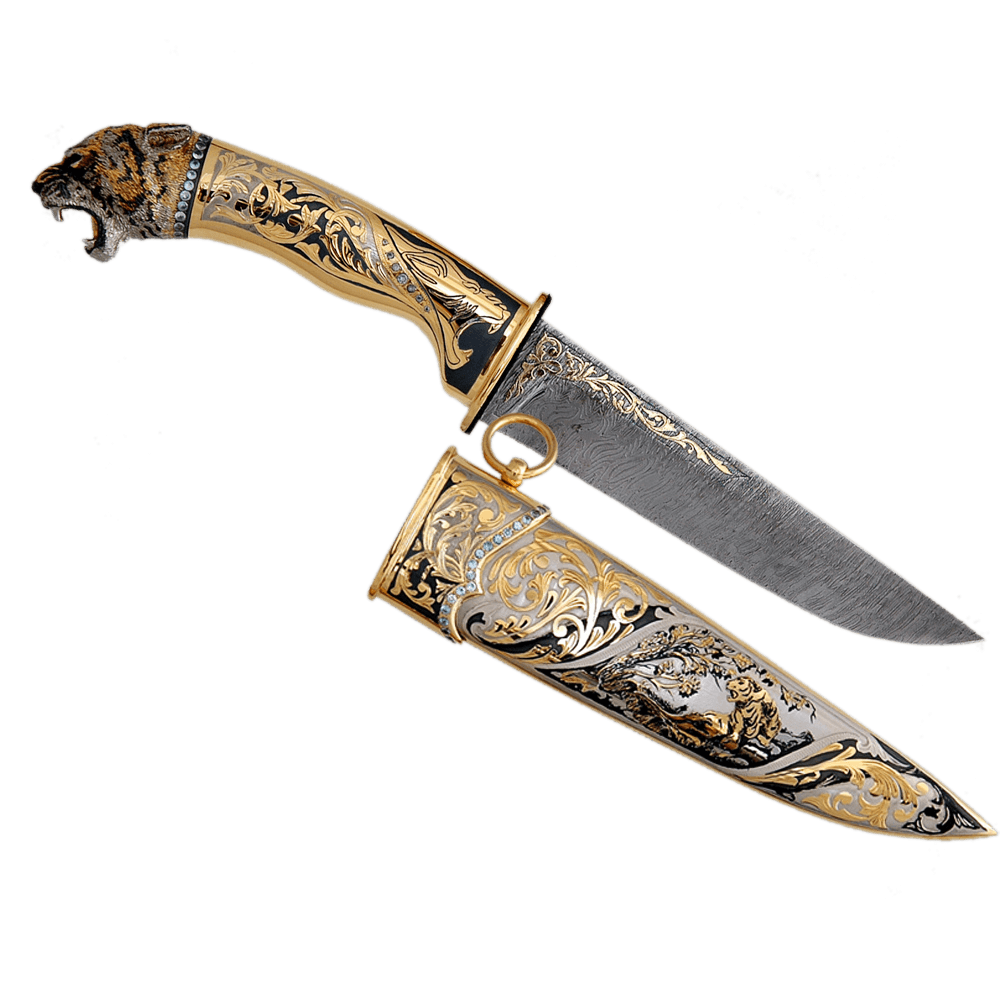 Нож украшенный Ягуар